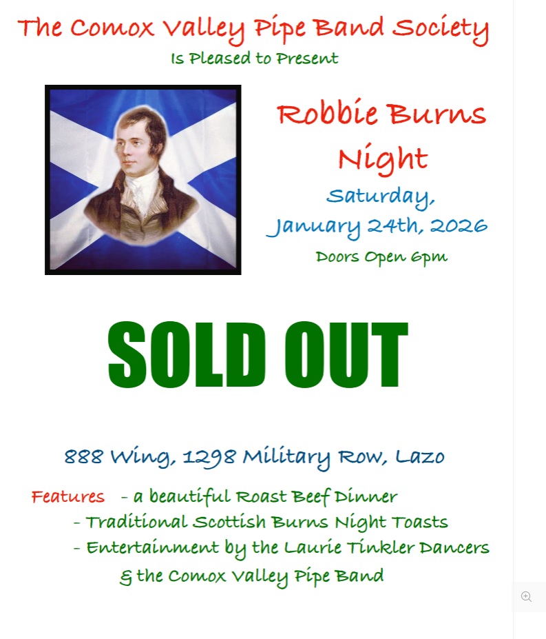 2026 Burns Dinner now Sold Out